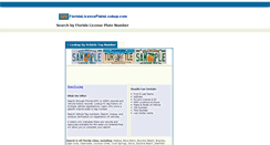 Desktop Screenshot of floridalicenseplatelookup.com